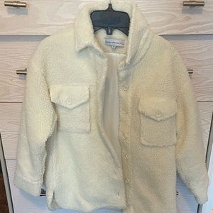 NWT Central Park West NY Sherpa Shacket Sz Small